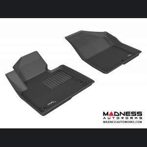 Hyundai Santa Fe Sport/ Santa Fe Floor Mats (Set of 2) - Front - Black by 3D MAXpider